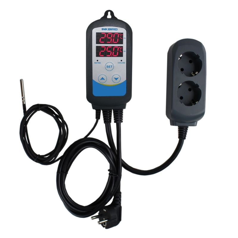 Thermostat Digital Temperaturregler Buchse mit Timer-Schalter Sensor Sonde  Heizung Kühlung 16a