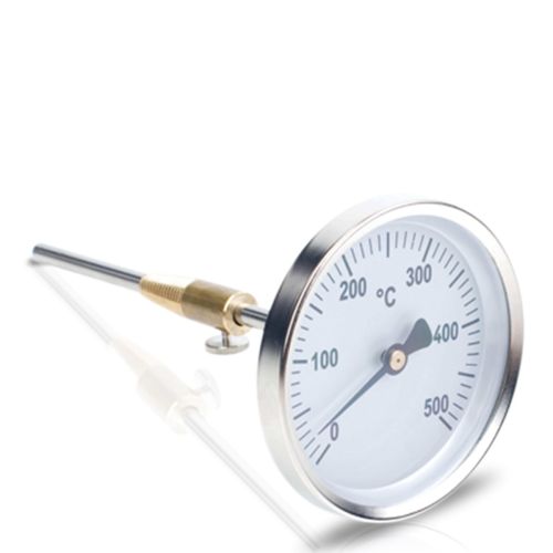 Bimetall-Anlegethermometer mit Befestigungsfeder