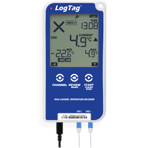 LogTag® DL-UTRED30-16-DUAL - Mehrweg USB-Datenlogger mit zwei Fühleranschlüssen